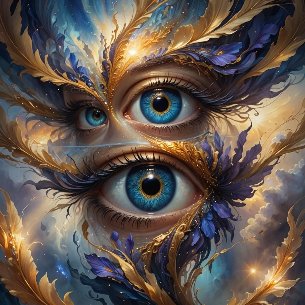 Mesmerizing Soul's Journey Reflected in Dreamlike Eyes