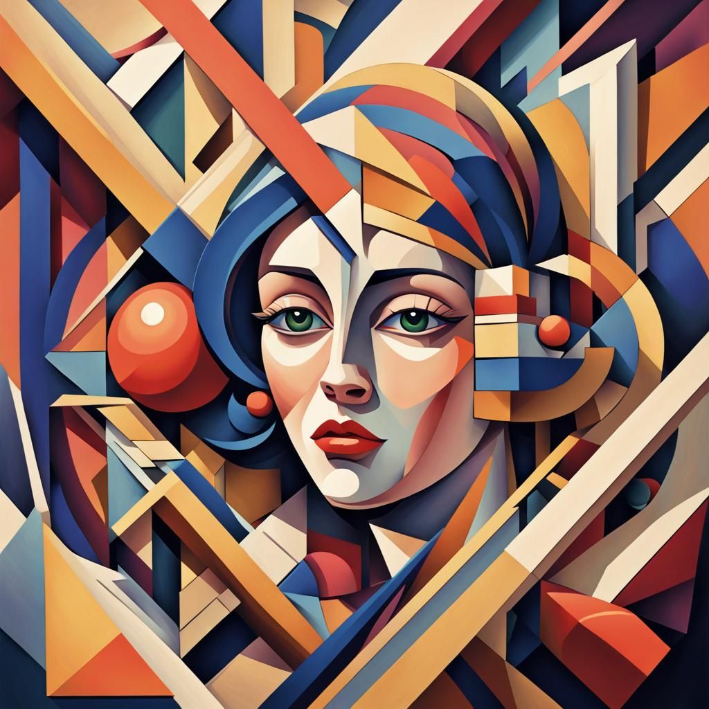 Cubist Art Deco Geometric Fauvism Painting