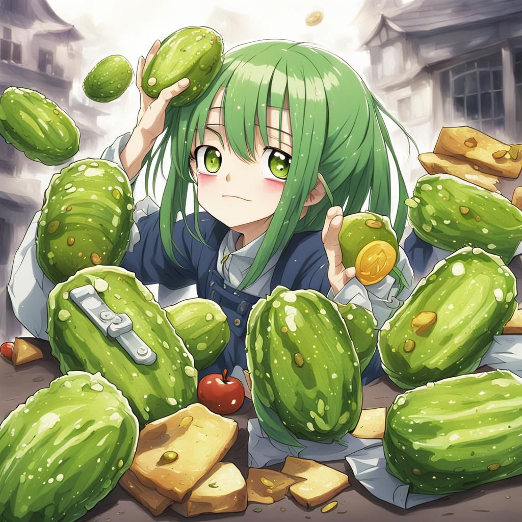 Anime Style Pickle: Japanese Manga Art