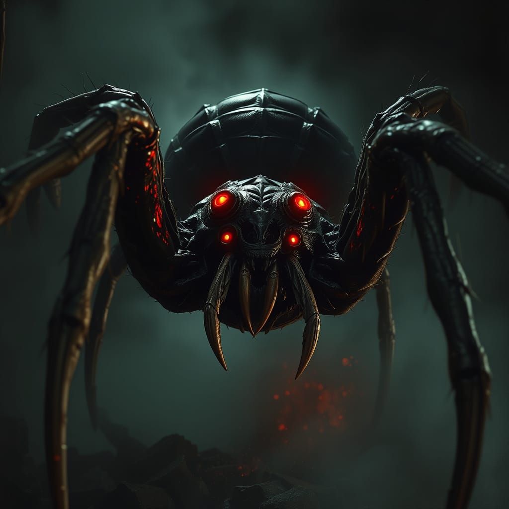 Grotesque Spider Emerges from Darkness in Terrifying Jumpsca...