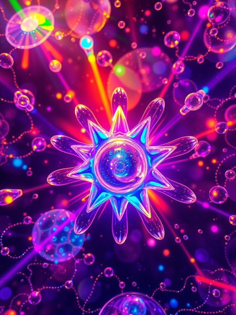 Glowing Atomic Microcosm with Fractal Light Beams