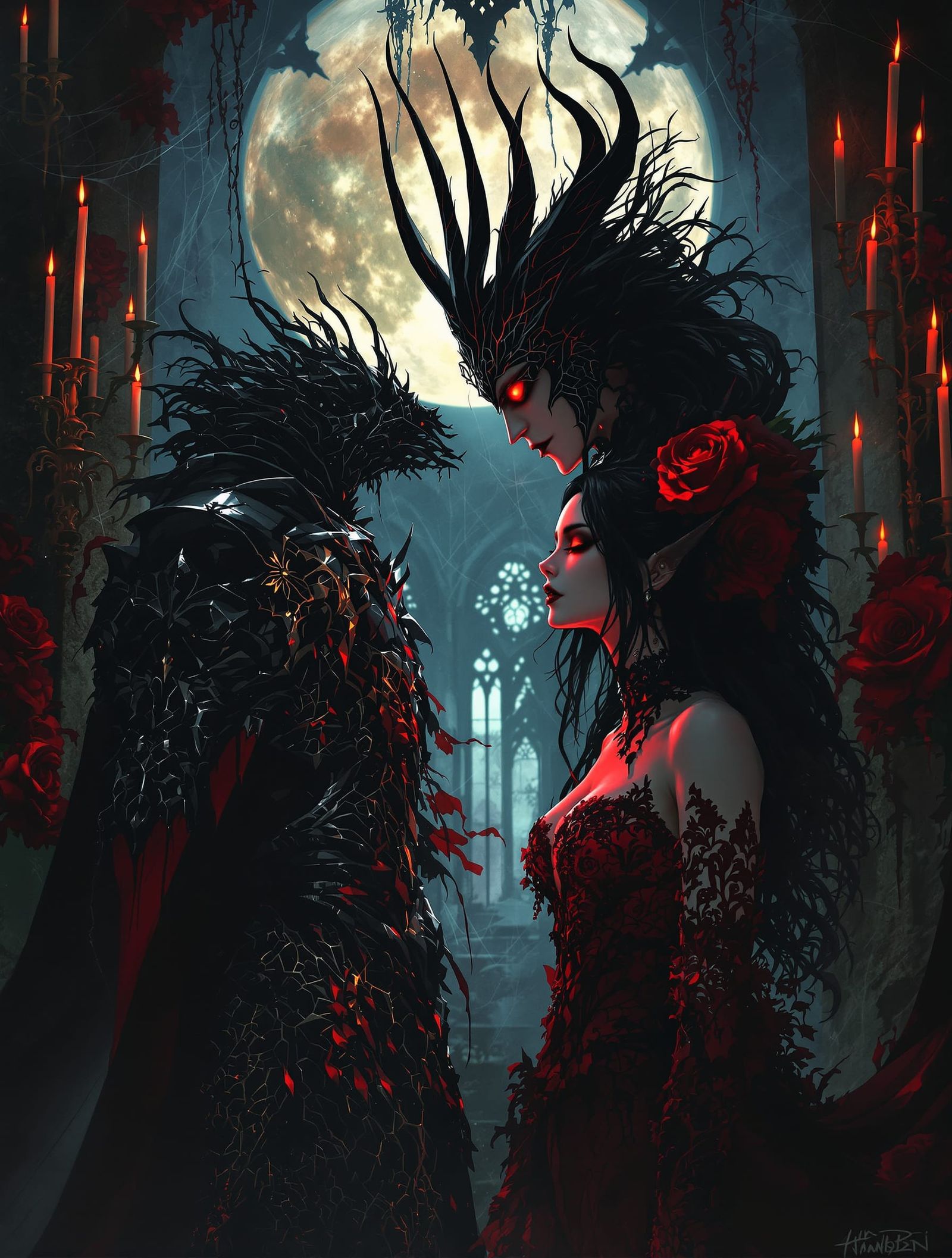 Gothic Horror King Adoring Ethereal Succubus