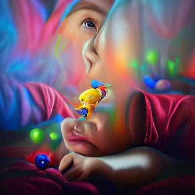 Colorful Cartoon Landscape in Dreamlike Style