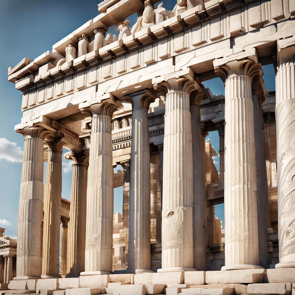 ultra realistic Parthenon