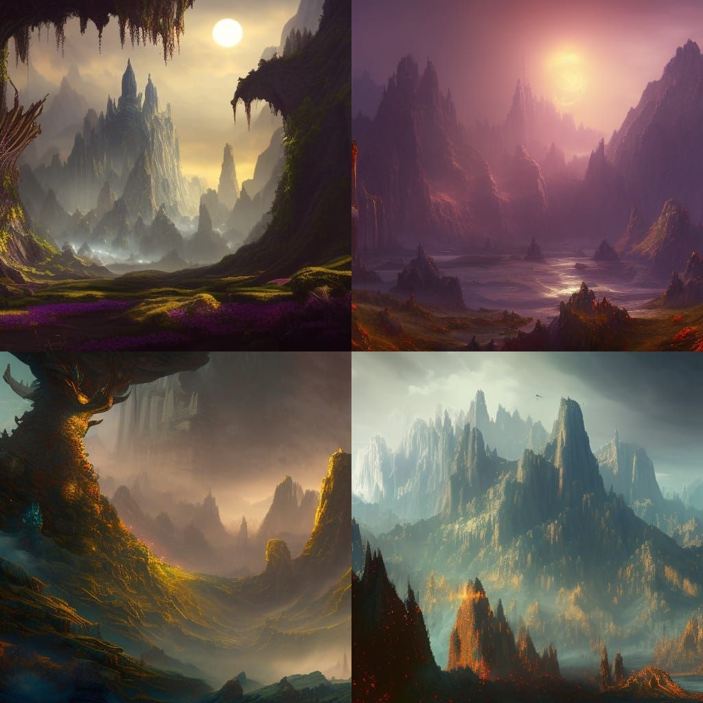 Fantastical Matte Painting in Deep Color