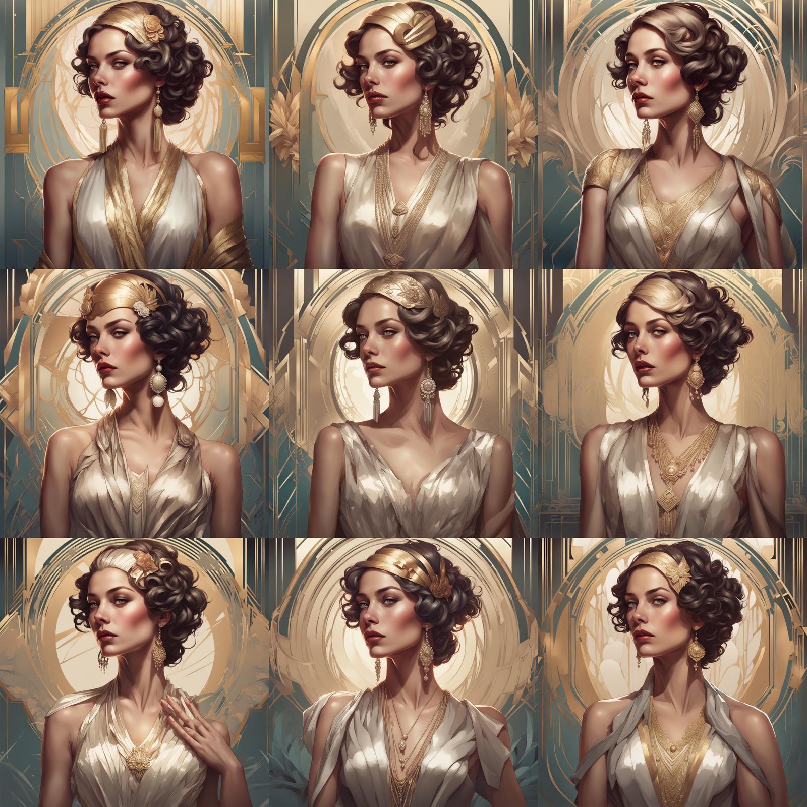 Elegant Art Deco Glamour Portrait