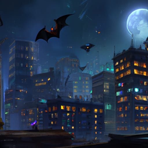 Carpe Noctem: Night Cityscape in Dark Fantasy Style