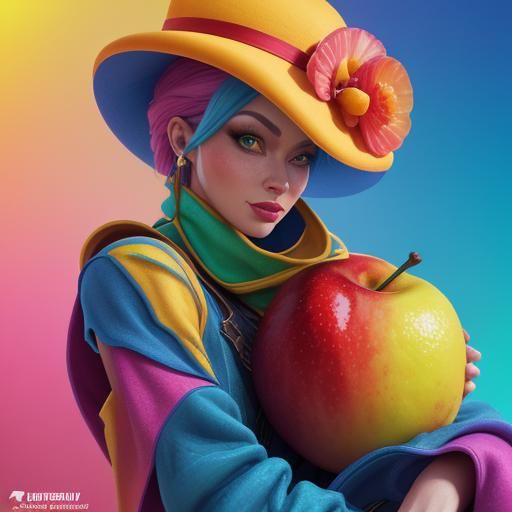 Cherry Lemon Fusion Concept Art, Whimsical Style