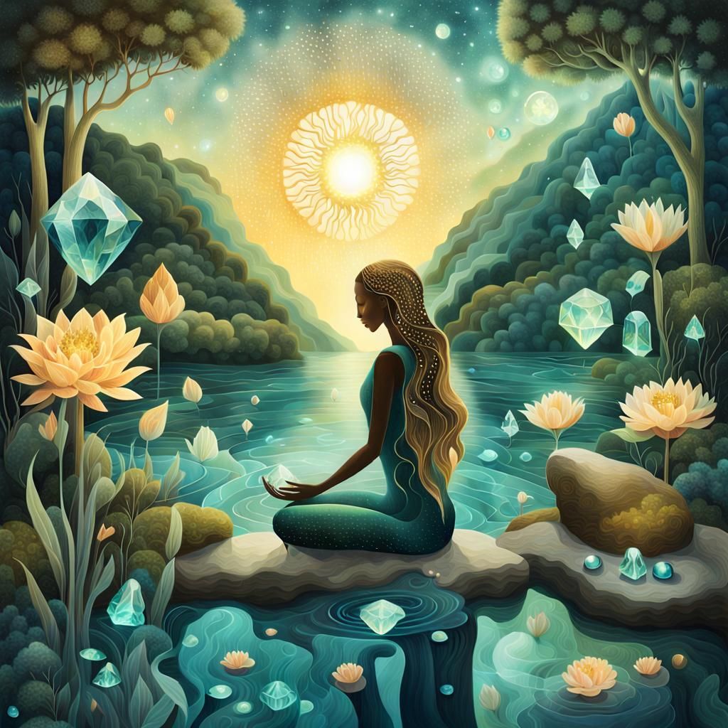 Glowing Human Connection in Nature's Harmony