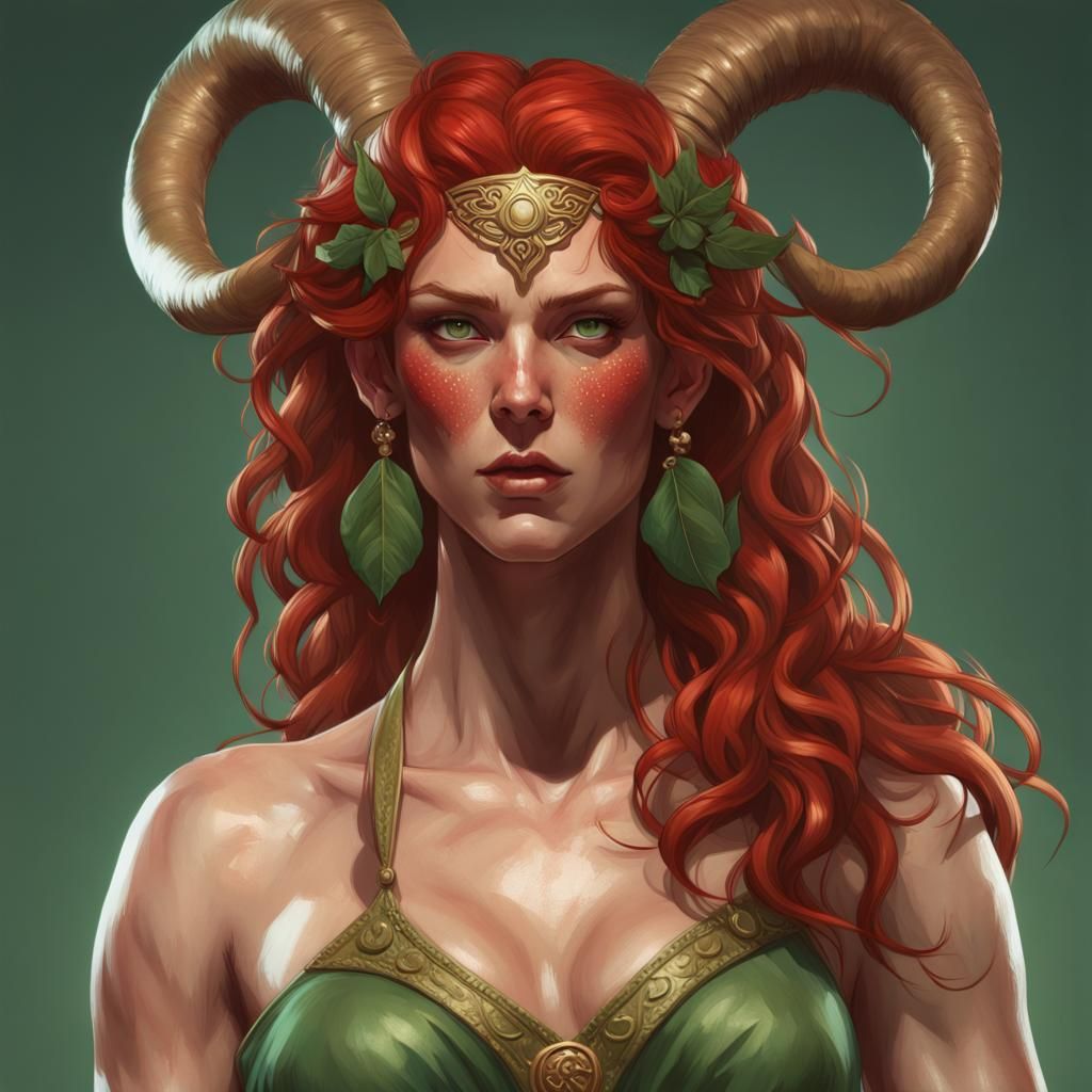 Rubenesque Satyr in Silk Bikini, Greek Inspired