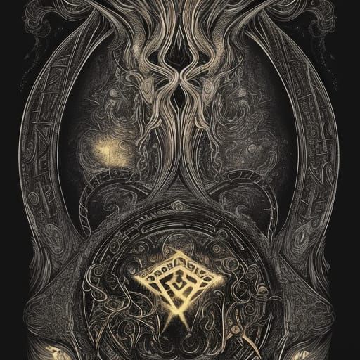 Gold Runes Ink Flow 2