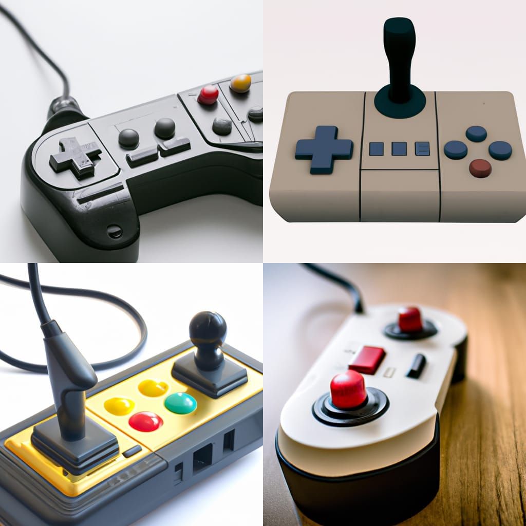 Retro Game Controller Illustration