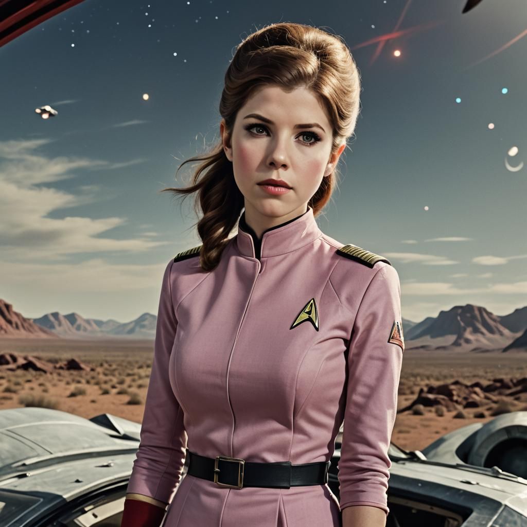 Anna Kendrick and Kirk on Star Trek Road Trip