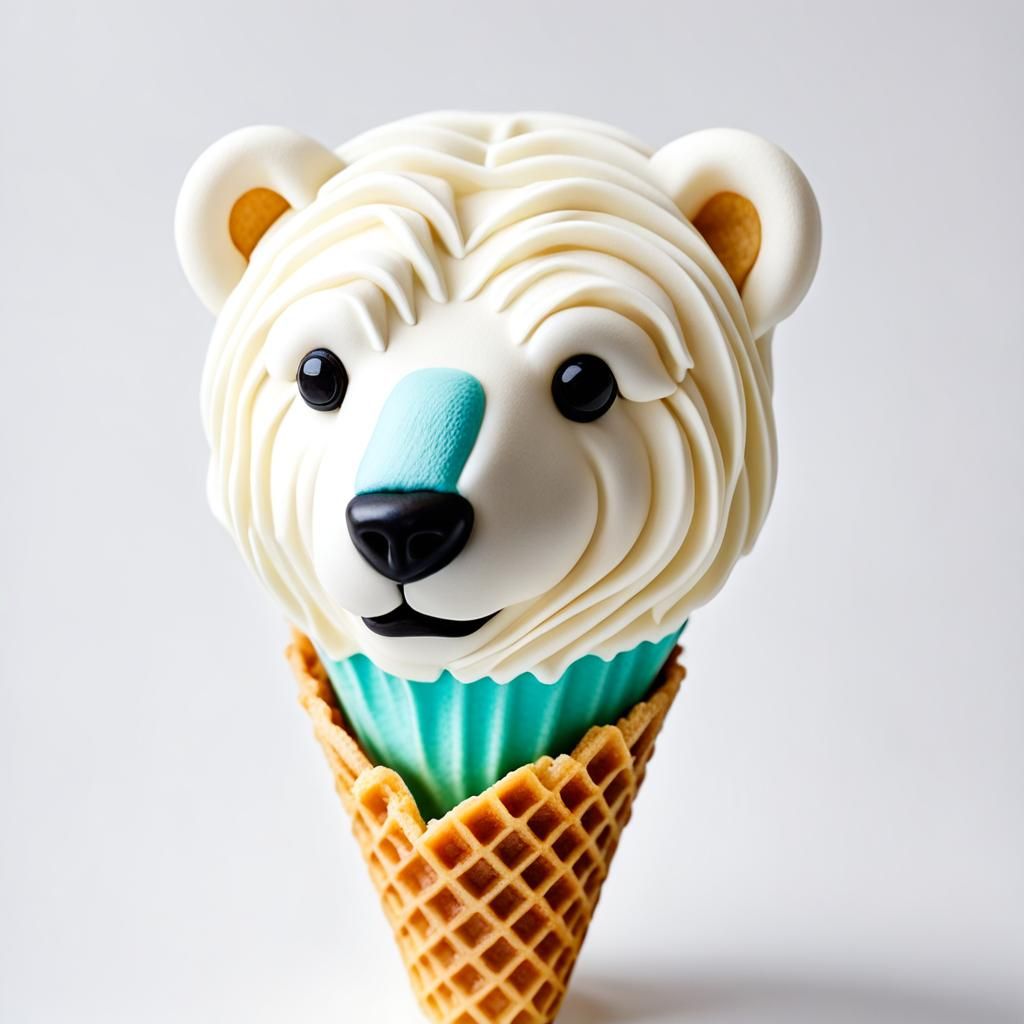 Ice Cream Bear in a Waffle Cone