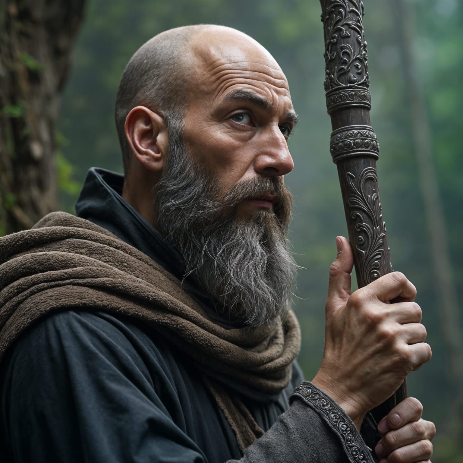 Ethereal Knight in Nocturnal Realm