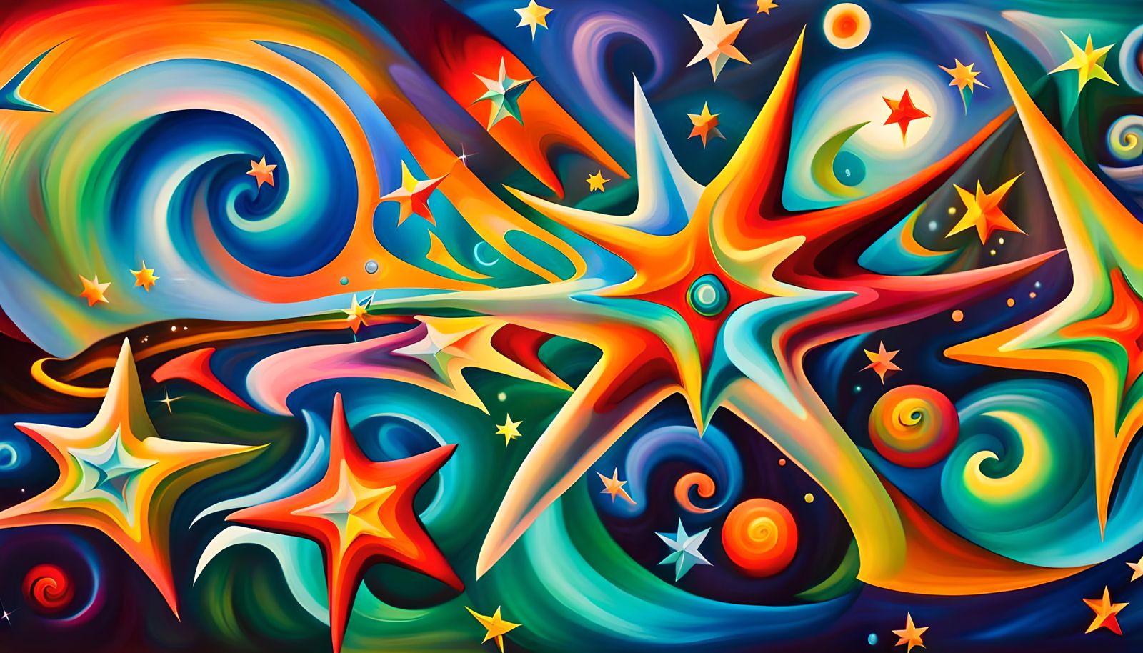 Iridescent Stars in Electromagnetic Plasma Maelstrom as Naiv...