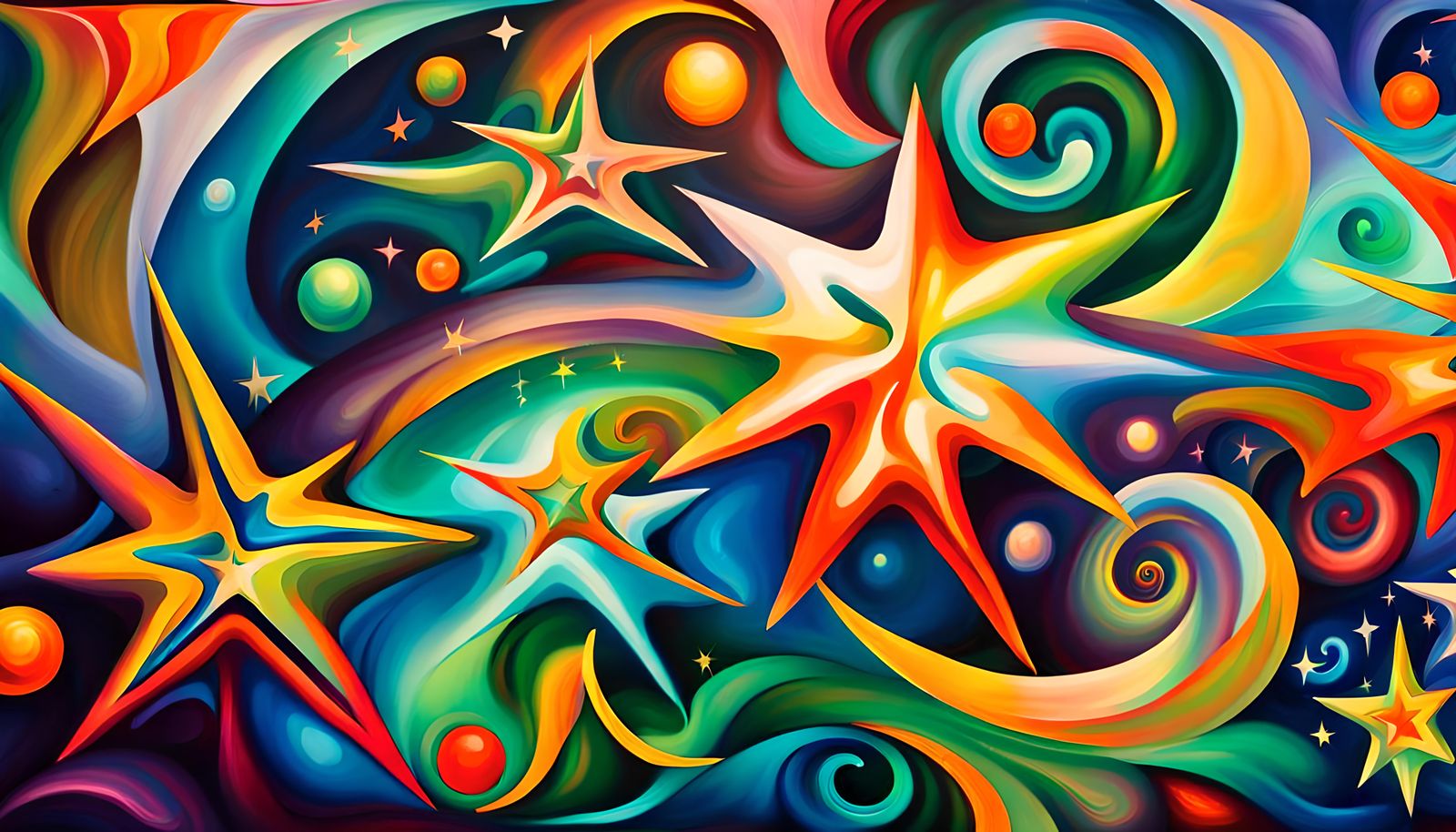 Iridescent Stars in Electro-Magnetic Plasma Maelstrom