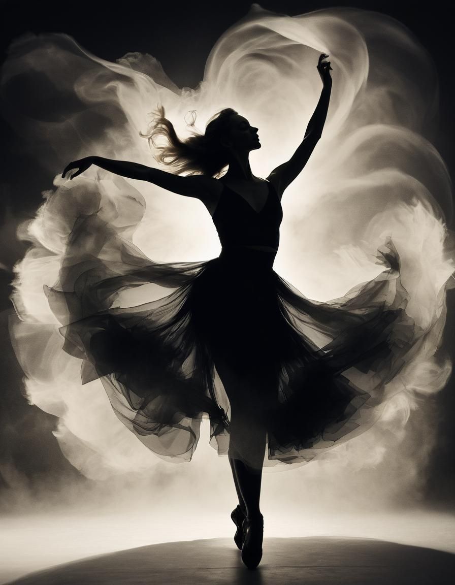 Dreamlike Dancer: Photogram in Surrealist Style