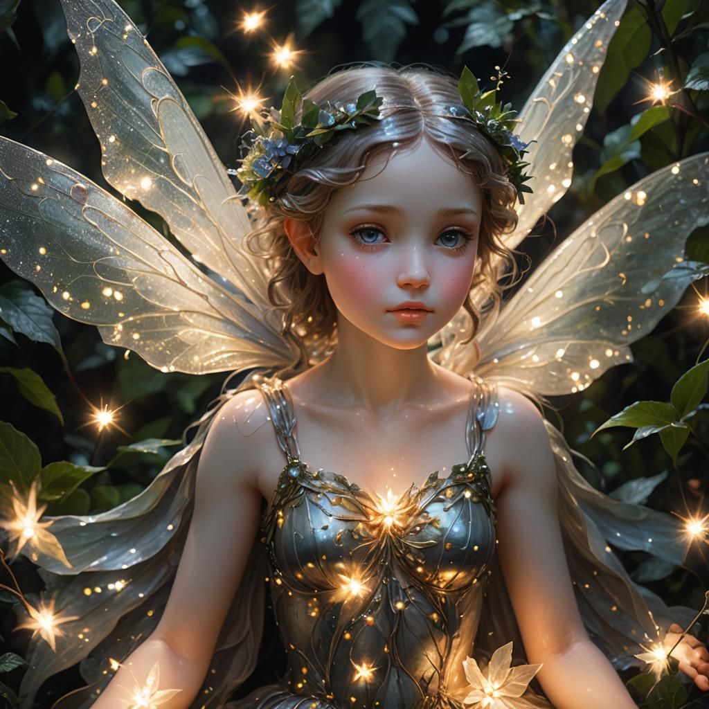 Glowing Pixie Dust Fairy in Ethereal Style