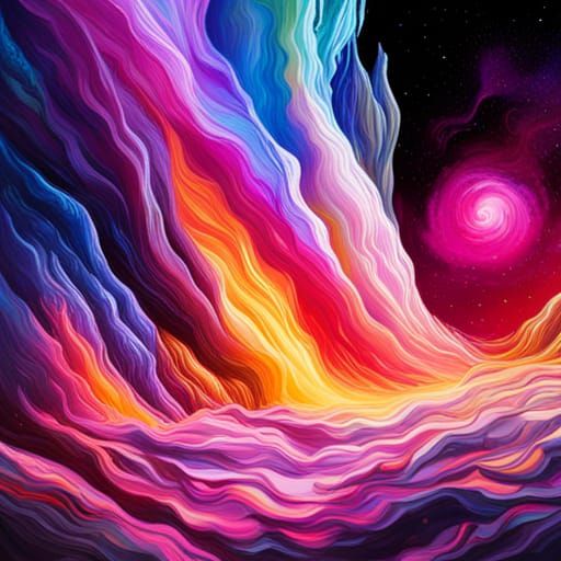 Pleiades Star Cluster in Graffiti Art Style