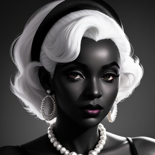 Glamorous Film Noir Portrait of a Black Woman