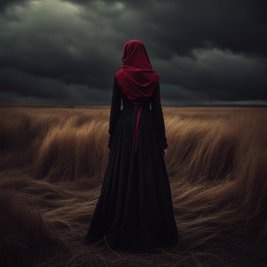 Loneliness Portrait in Dramatic Digital Painting Style