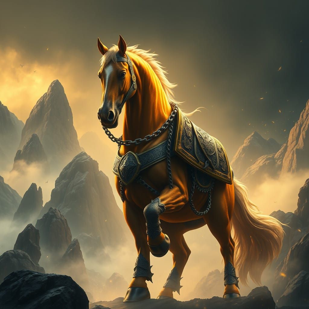 Heroic Horse Warrior in Ancient Mystic War