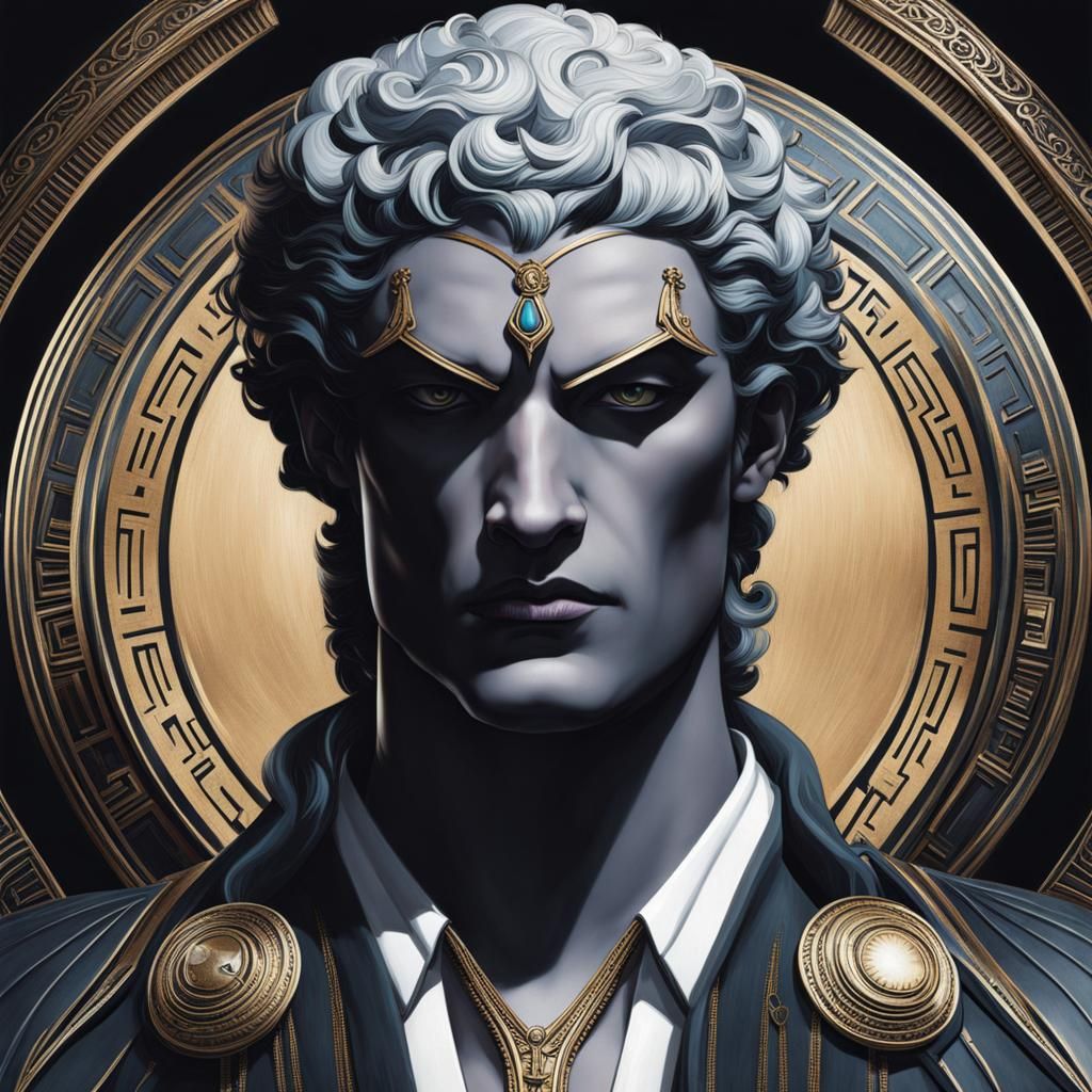 Morpheus: Greek God of Dreams in Cybervillain Style