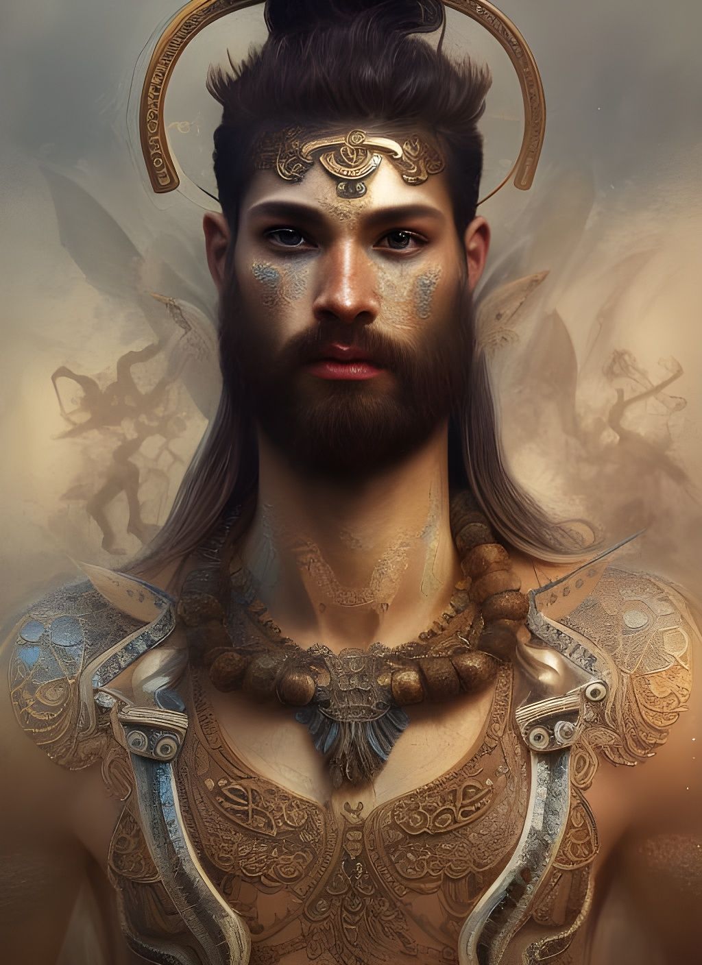Viking God: Elaborate Digital Portrait