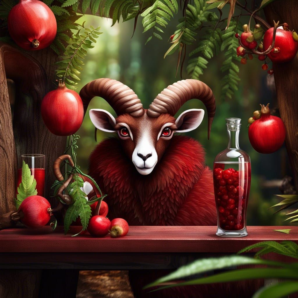 Friendly Mouflon Bartender at Pomegranate Bar