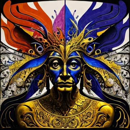 Abstract Organic 3D Design in Expressionist Style