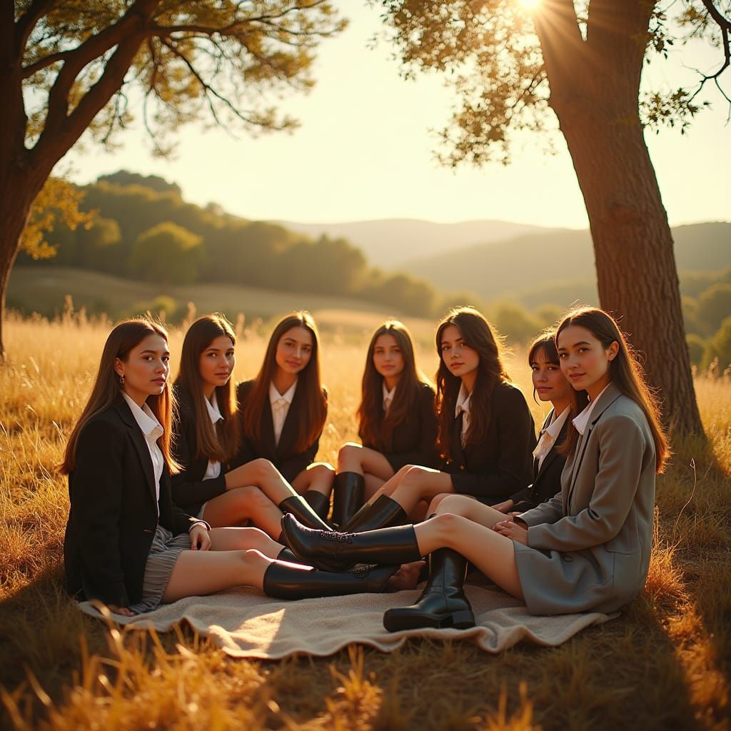 Schoolgirls' Picnic in the South of France: Cinematic Style