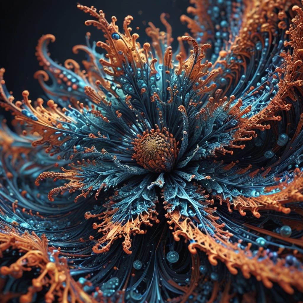 Intricate Corona Virus Formations in Abstract Vector Art