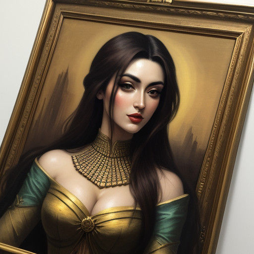 Woman in Panel Painting