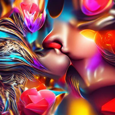 Sunset Over Calm Ocean: Digital Rendering