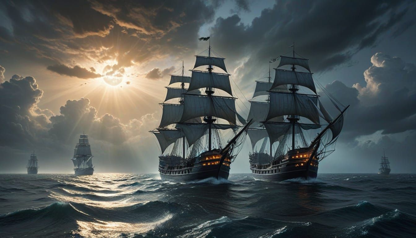 Mysterious Fleets Sail Through Dark Skies