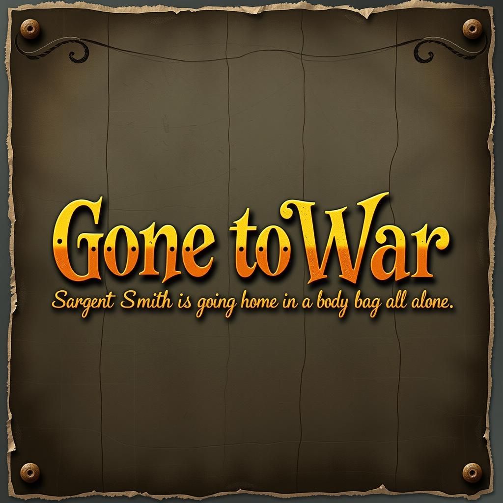 Vintage 'Gone to War' Banner in Cinematic Lighting