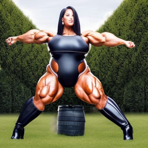 Woman in Extreme Muscle Suit: Commercial Photo