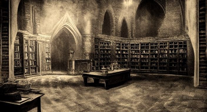 H.P. Lovecraft's Haunted Mansion in Dark Gothic Style