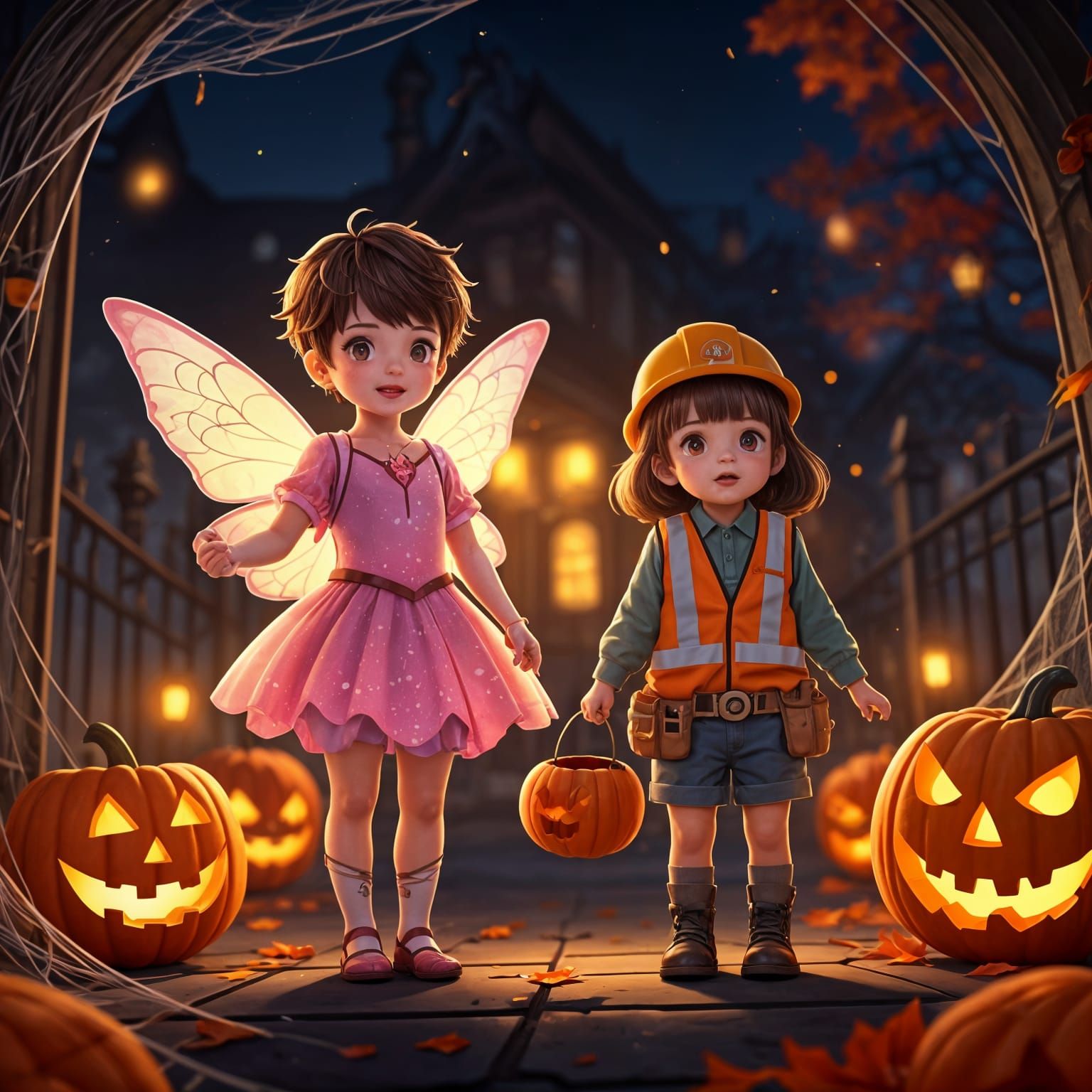 Anime Style: Children Trick or Treating