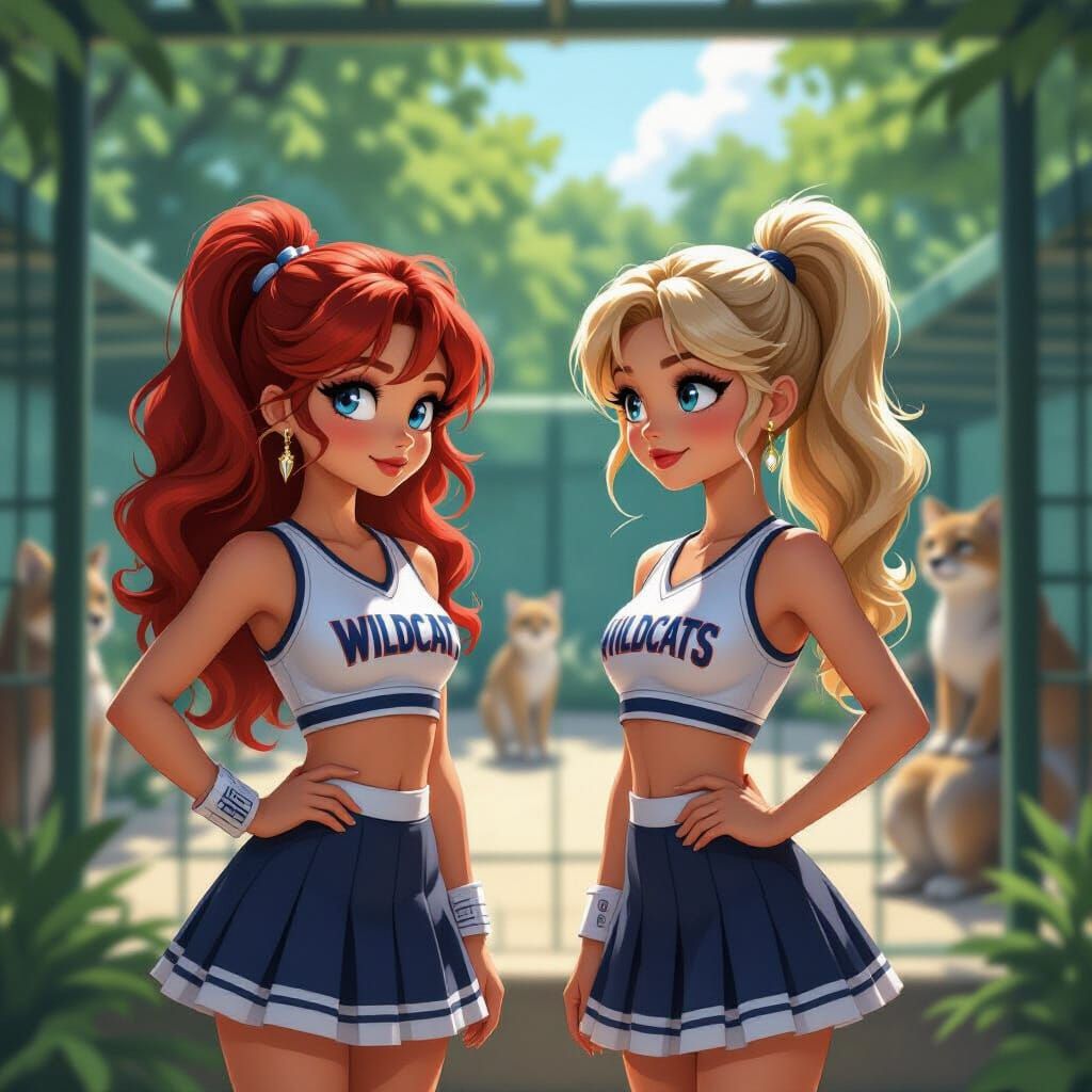 Cheerleaders at the Zoo: Fantasy Concept Art