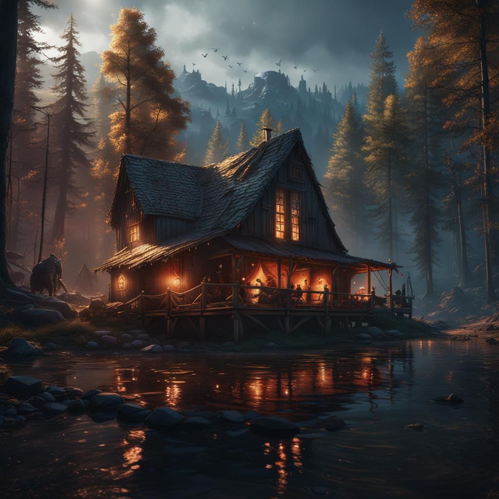 Camp Crystal Lake: Detailed Matte Painting