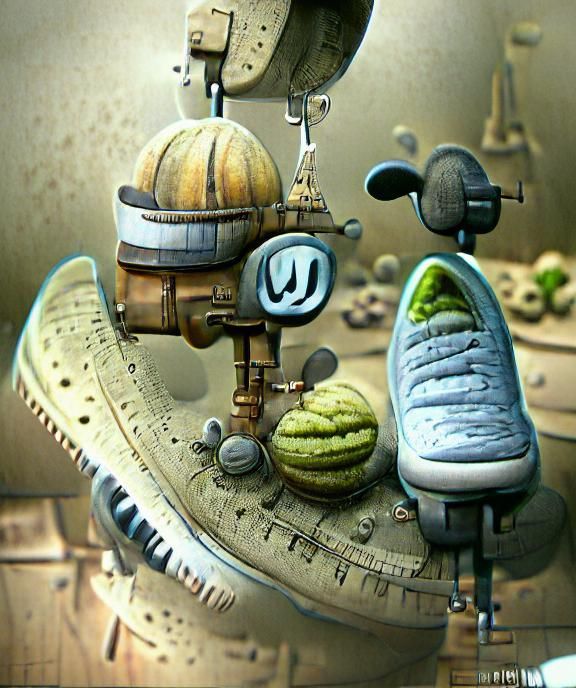 Nike Sneakers on a Machinarium Planet