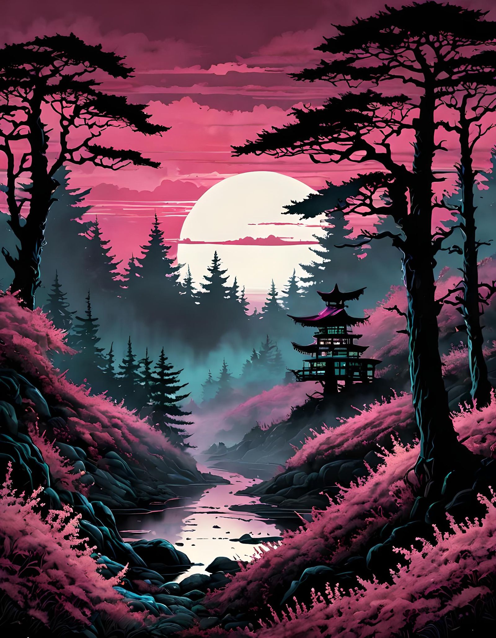 Vaporwave Heather in Morning Mist