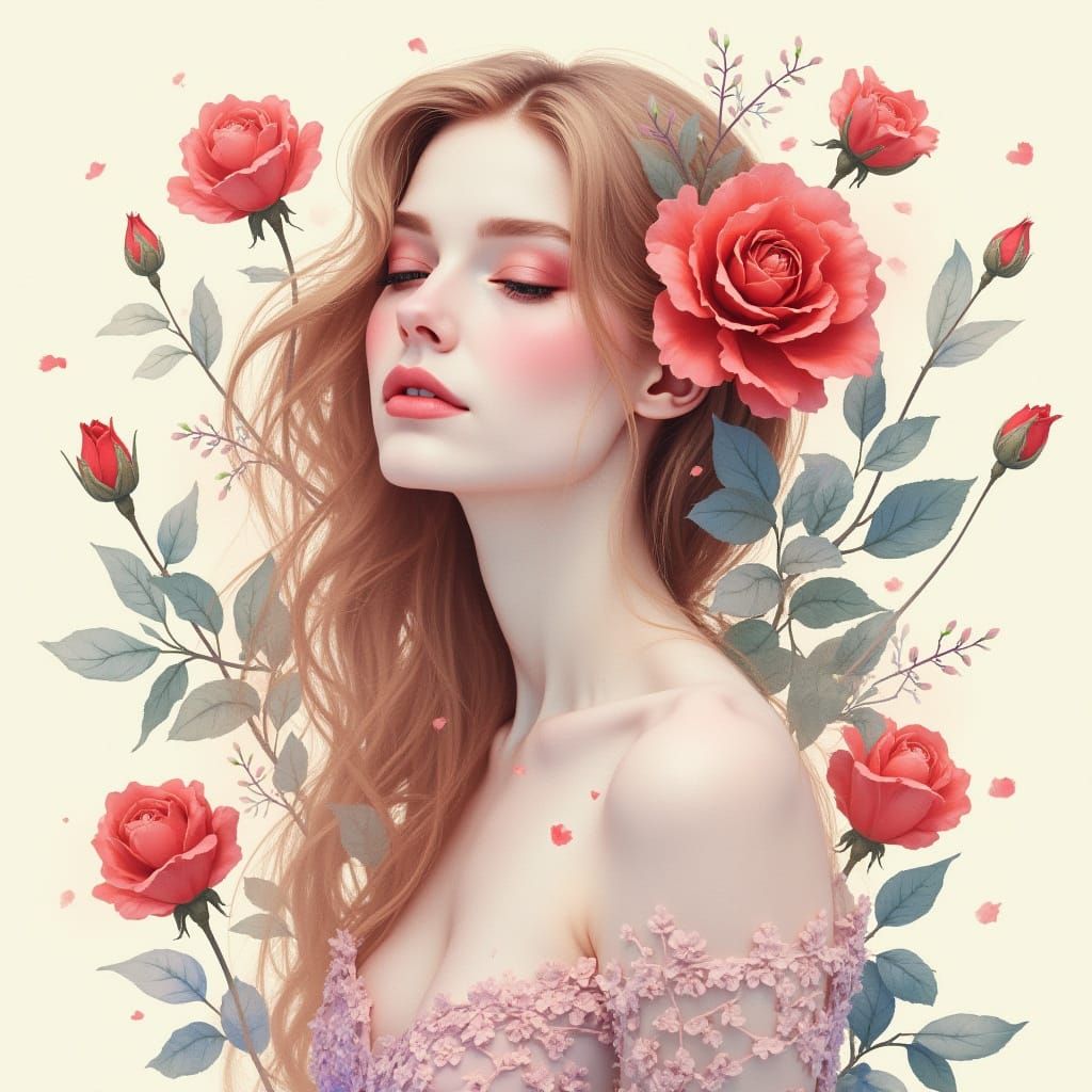 Ethereal Beauty in Soft Watercolor Hues