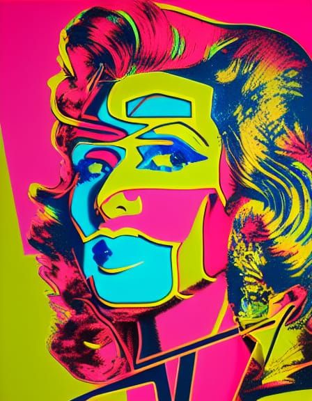 Pop Art in Warhol Style with Bold Colors