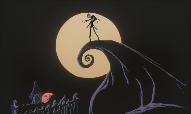 Jack Skellington Graveyard Scene at Night