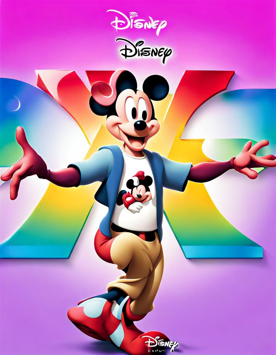 Oversized Disney Logo on White Background