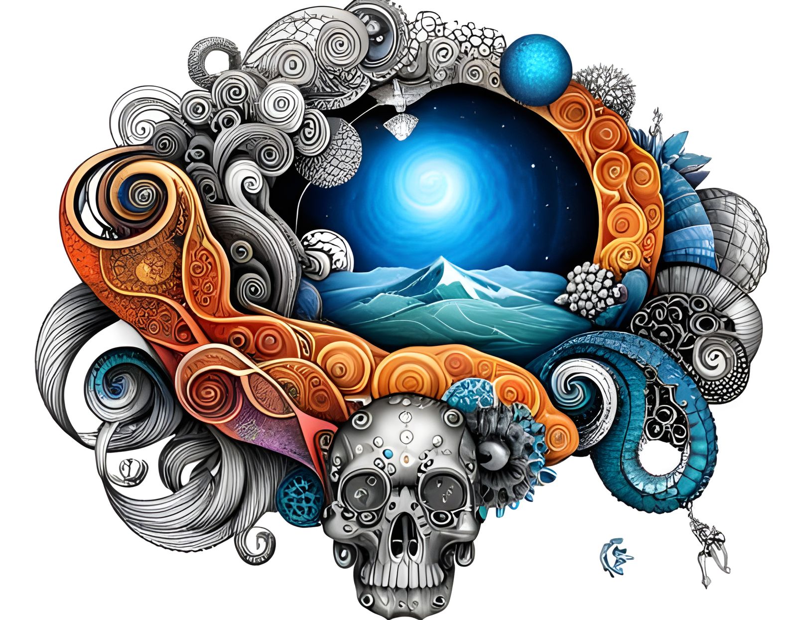 Fractal Cetacean Geometry with Crystalline Refractions