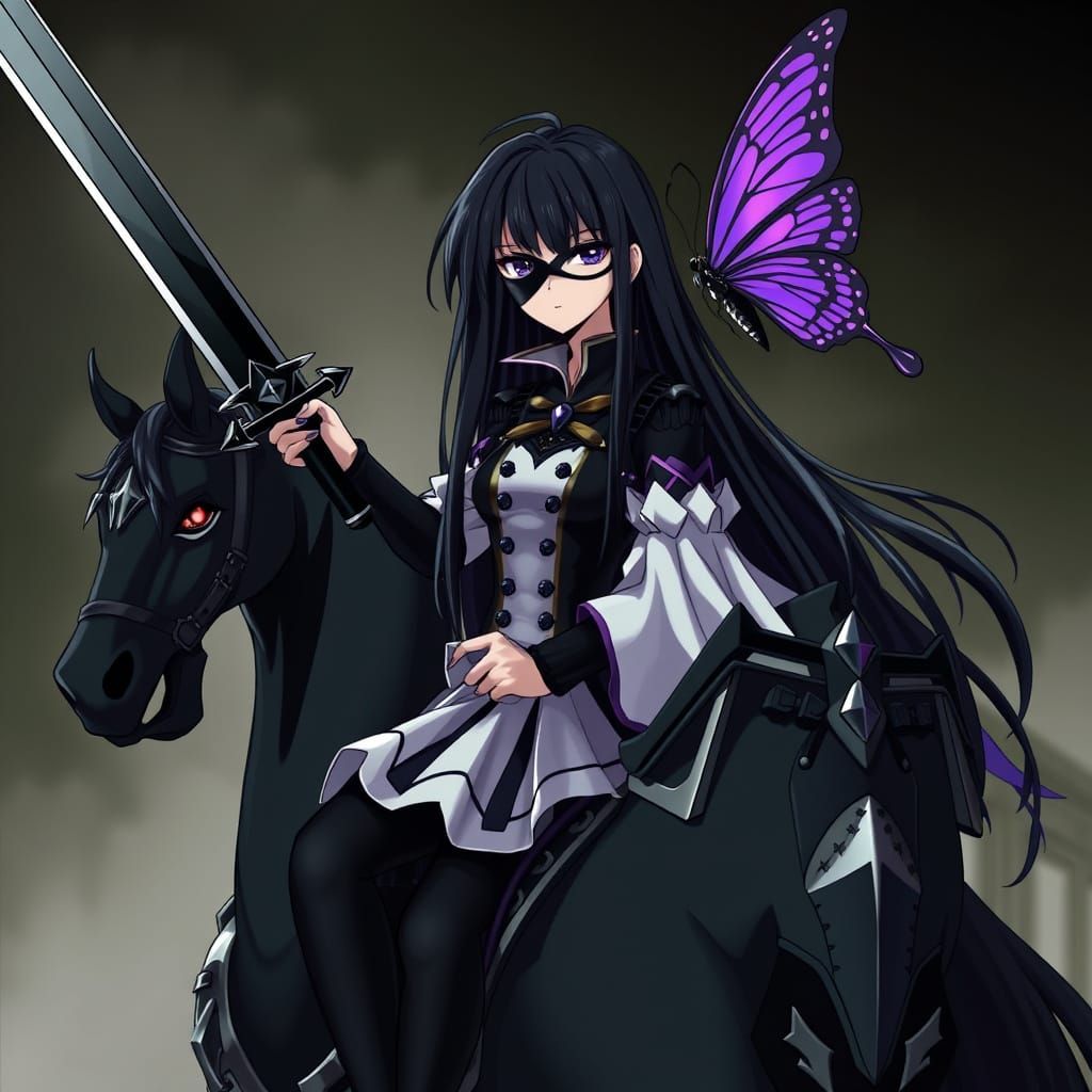 Dark Fantasy Anime Girl Enslaved by the Purple Butterfly in ...